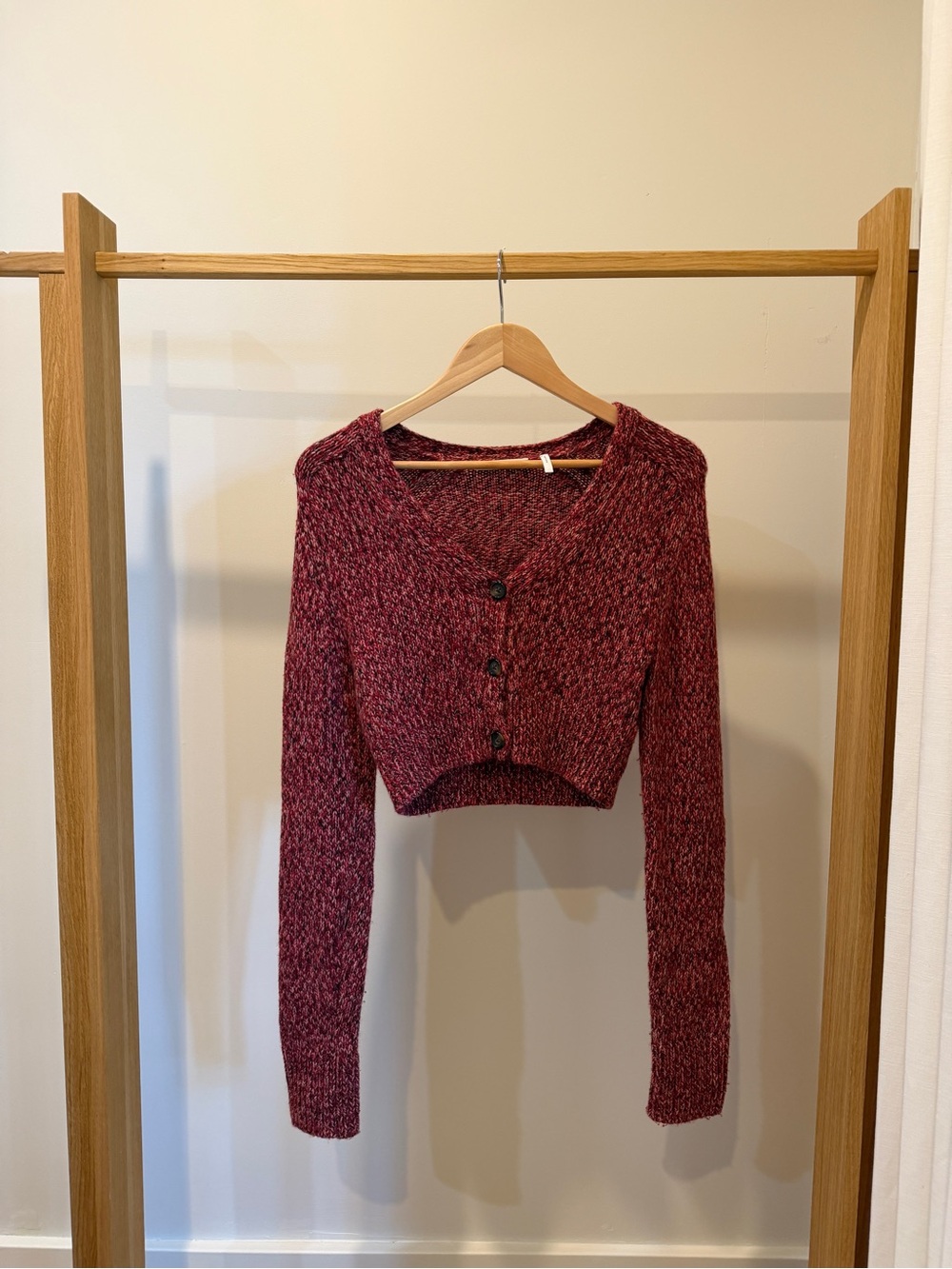 Helmut Lang Cropped Wool Cardigan - Size S